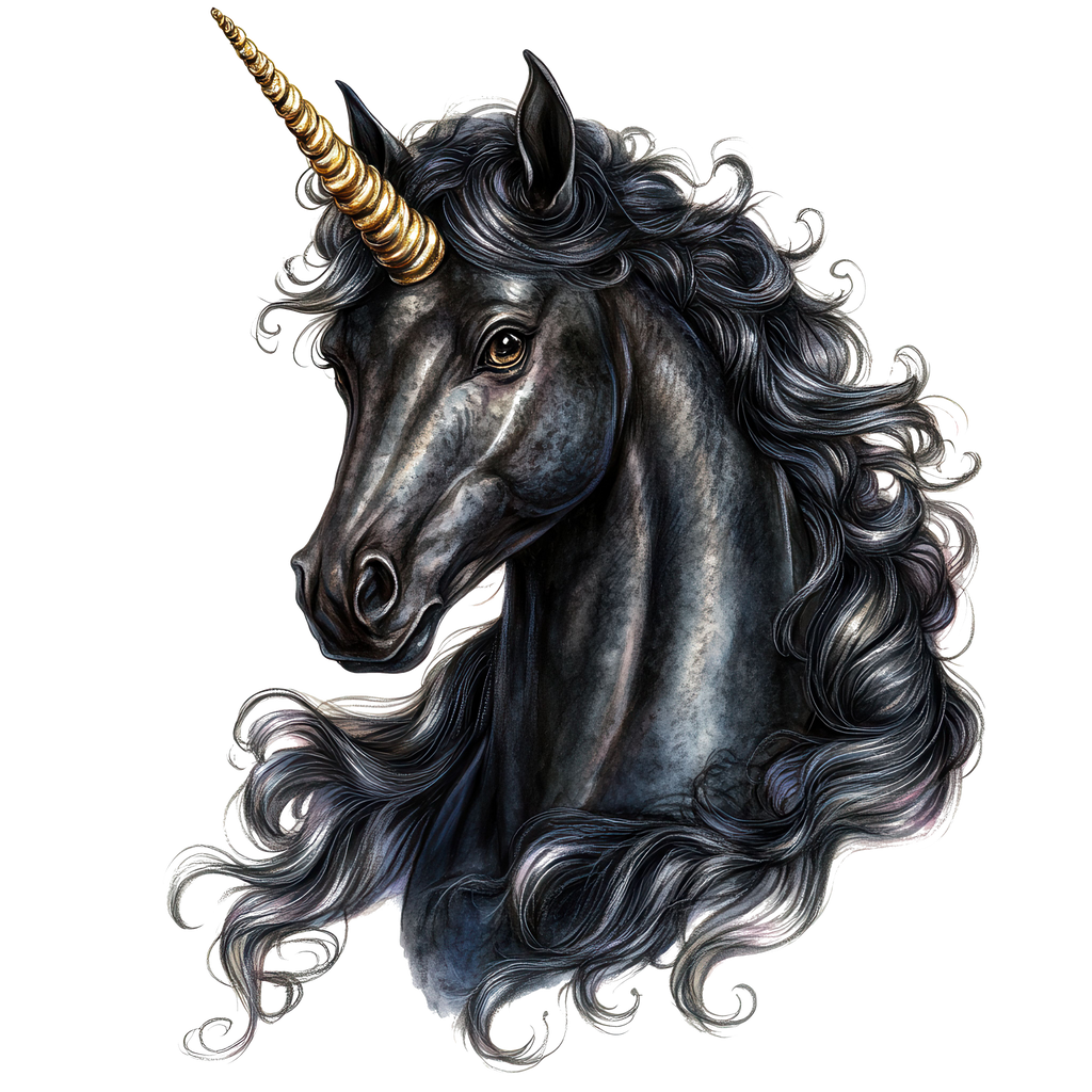 12 Black Unicorns Heat Transfer