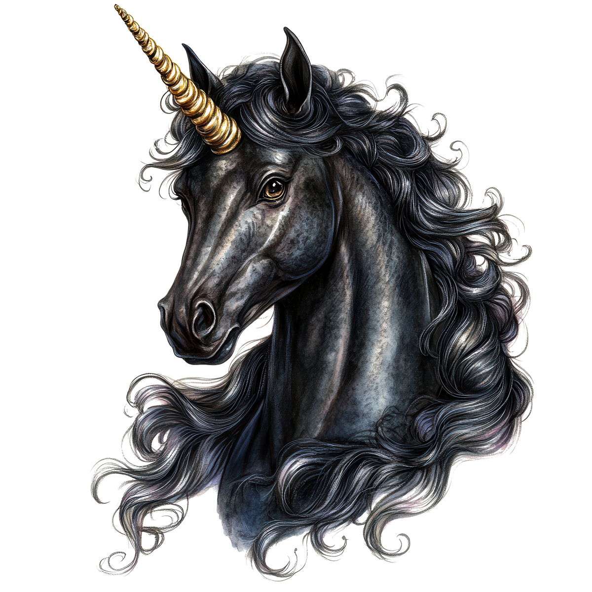 12 Black Unicorns Heat Transfer