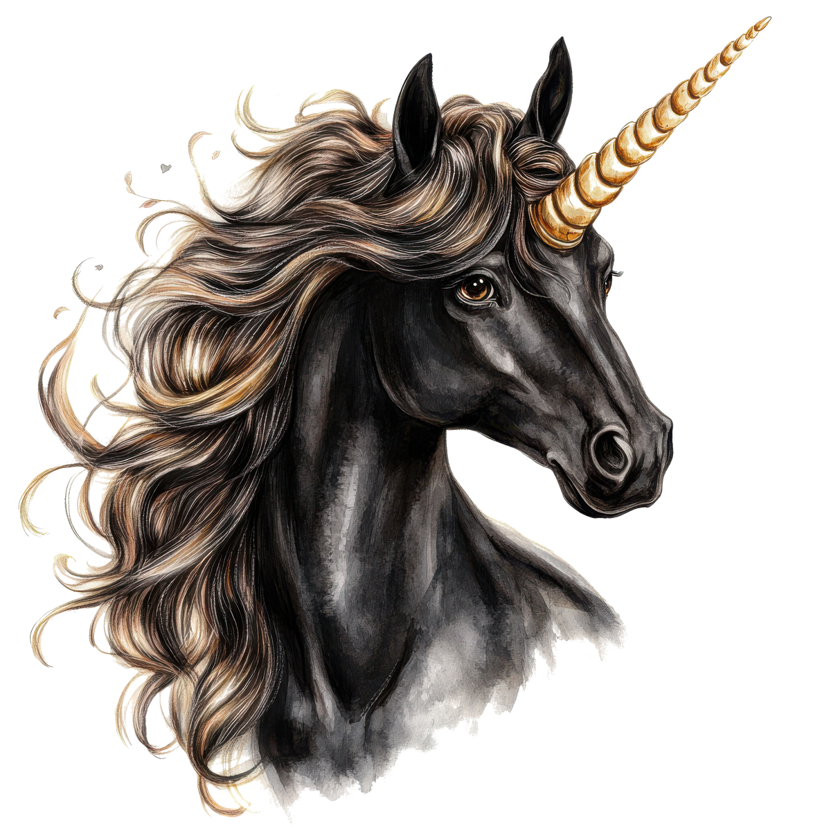 12 Black Unicorns Heat Transfer