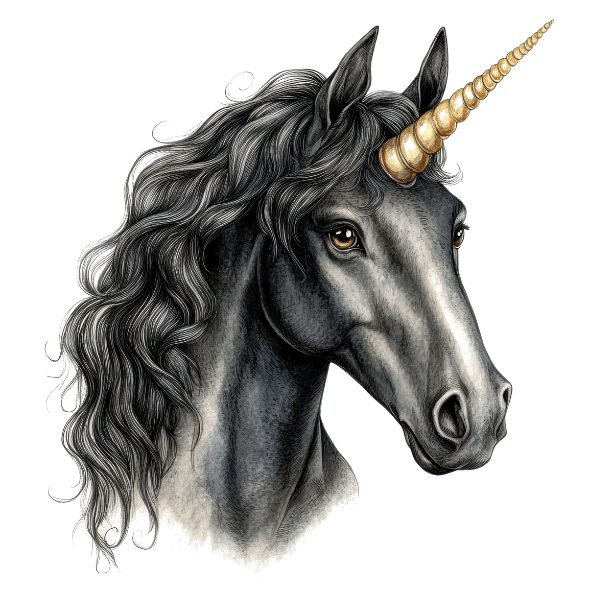 12 Black Unicorns Heat Transfer