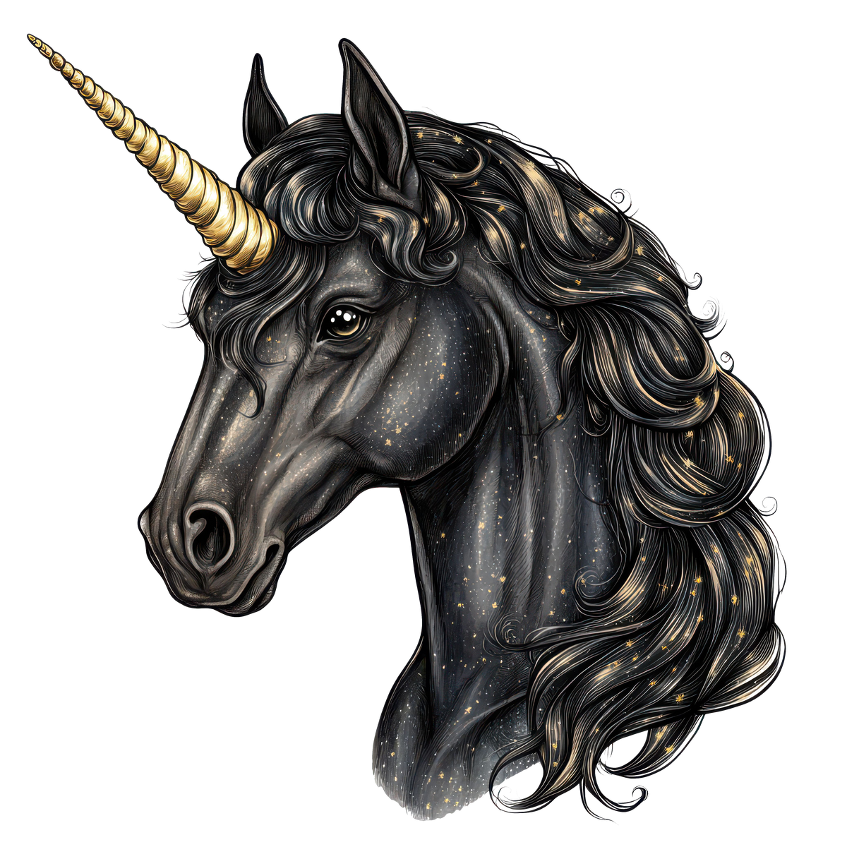 12 Black Unicorns Heat Transfer