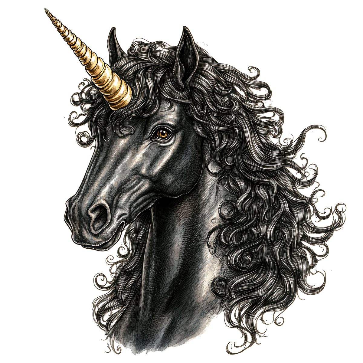 12 Black Unicorns Heat Transfer