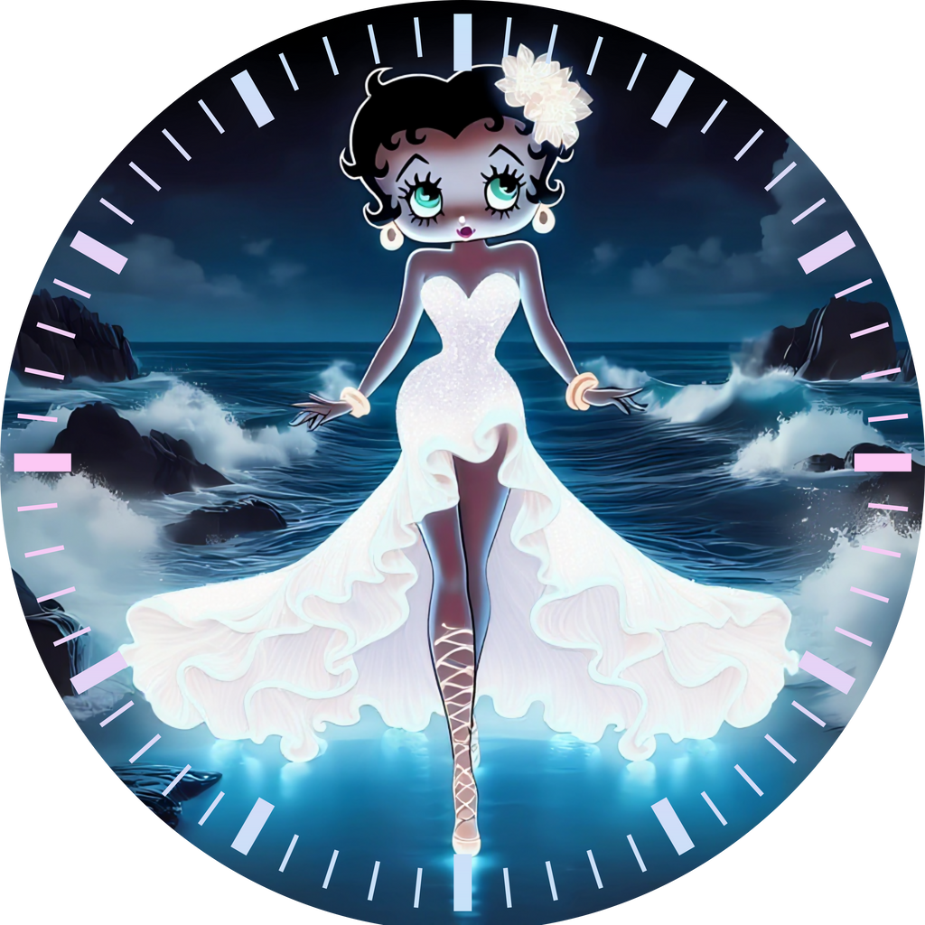 Betty Boop UV Printed MDF Wall Clock