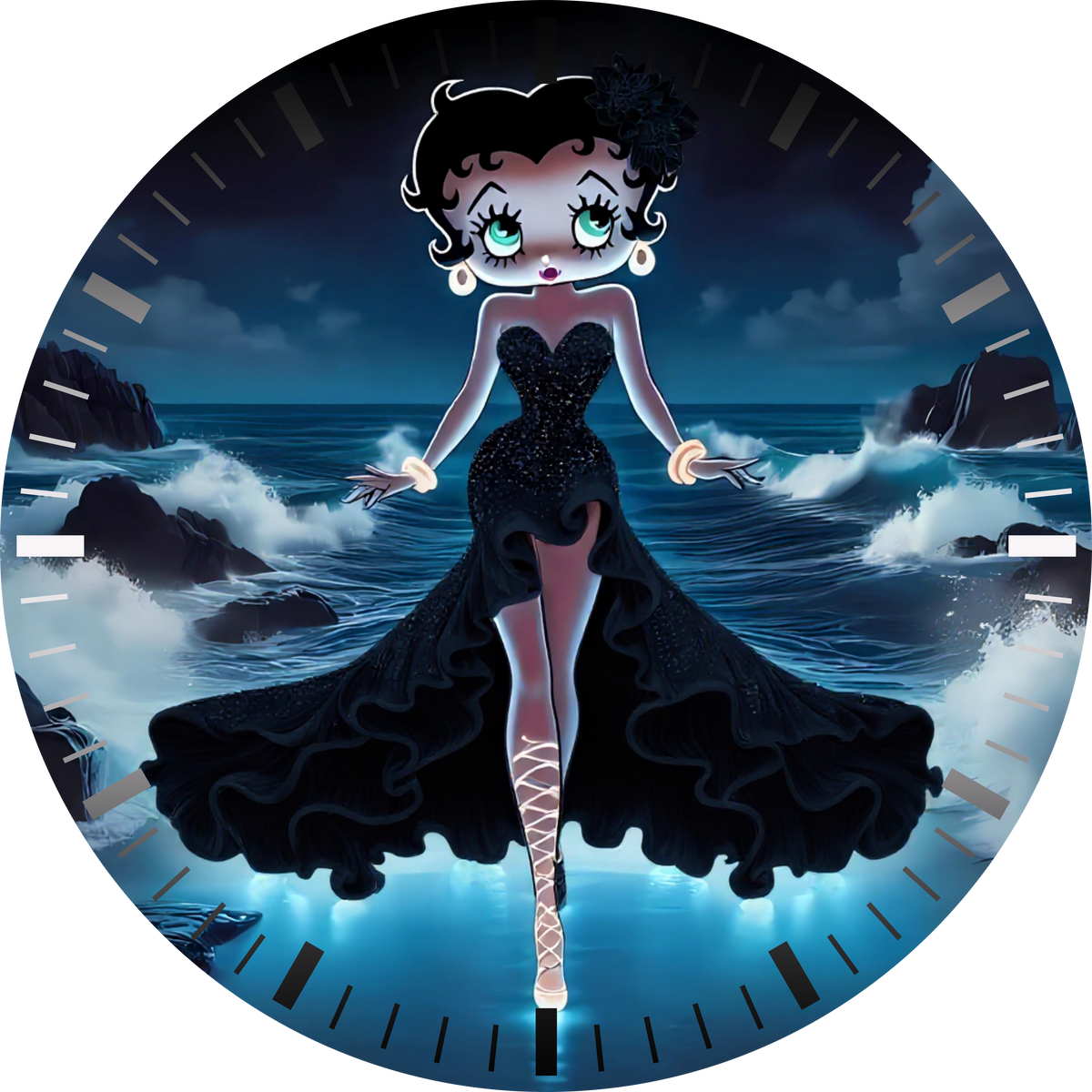 Betty Boop UV Printed MDF Wall Clock