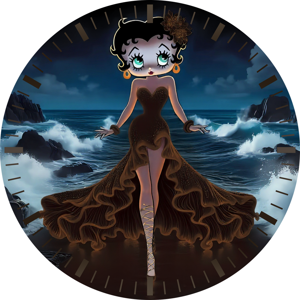 Betty Boop UV Printed MDF Wall Clock