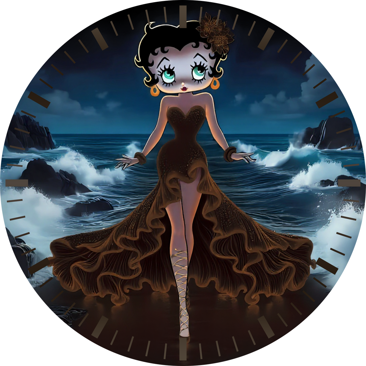 Betty Boop UV Printed MDF Wall Clock