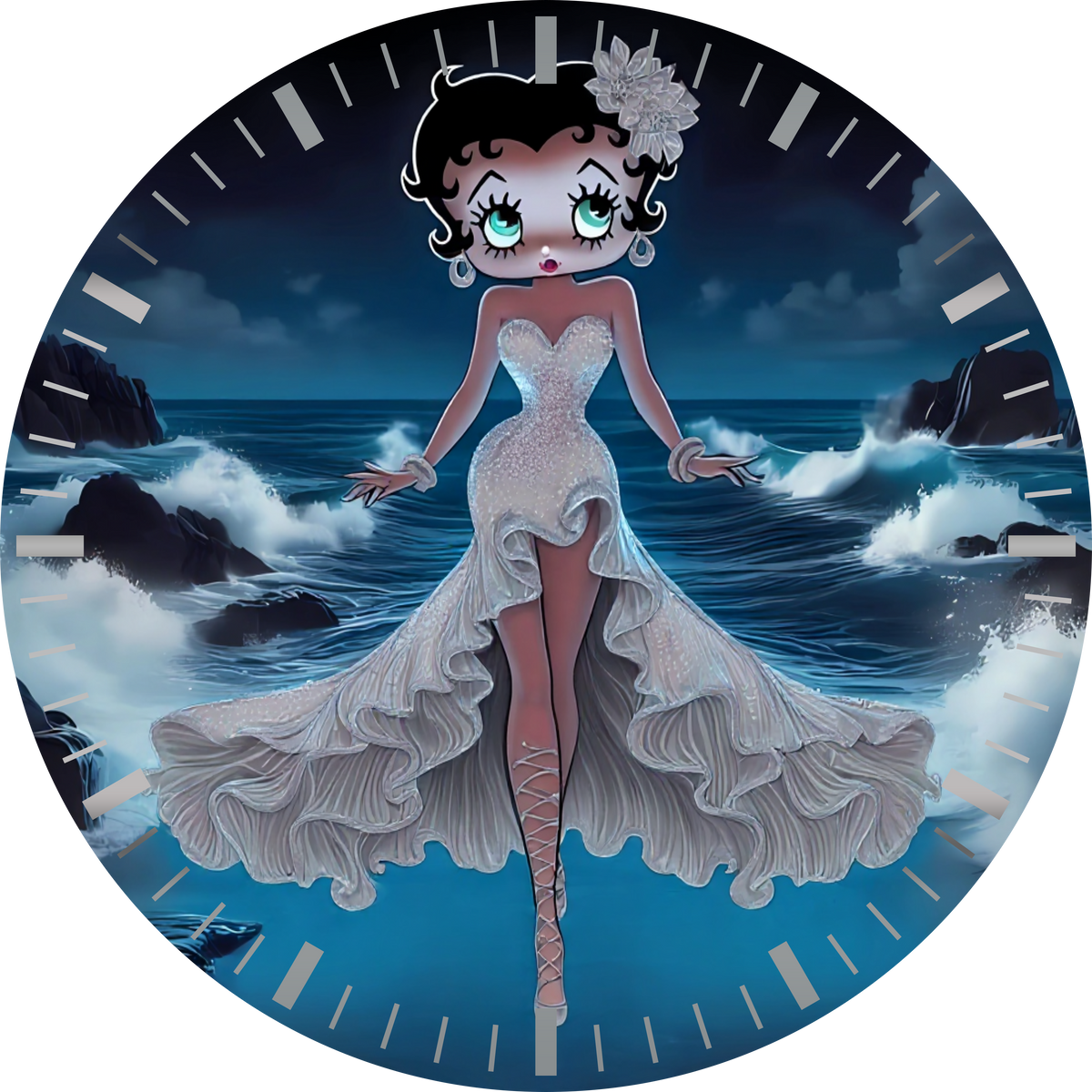 Betty Boop UV Printed MDF Wall Clock