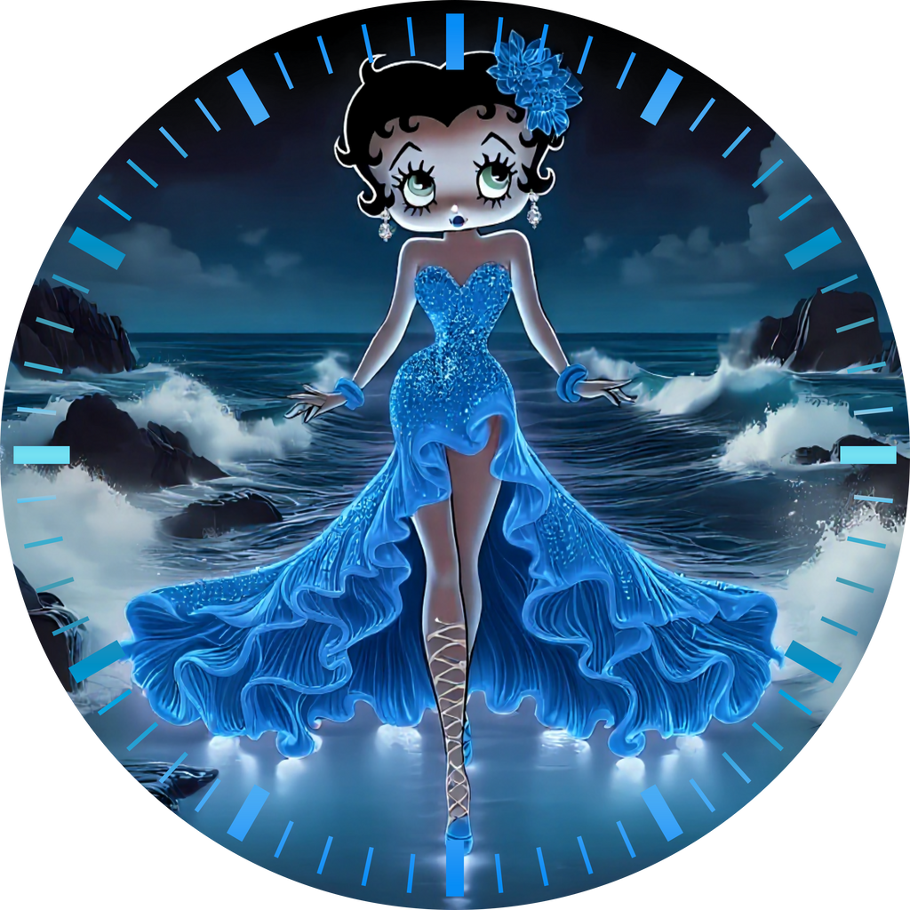 Betty Boop UV Printed MDF Wall Clock