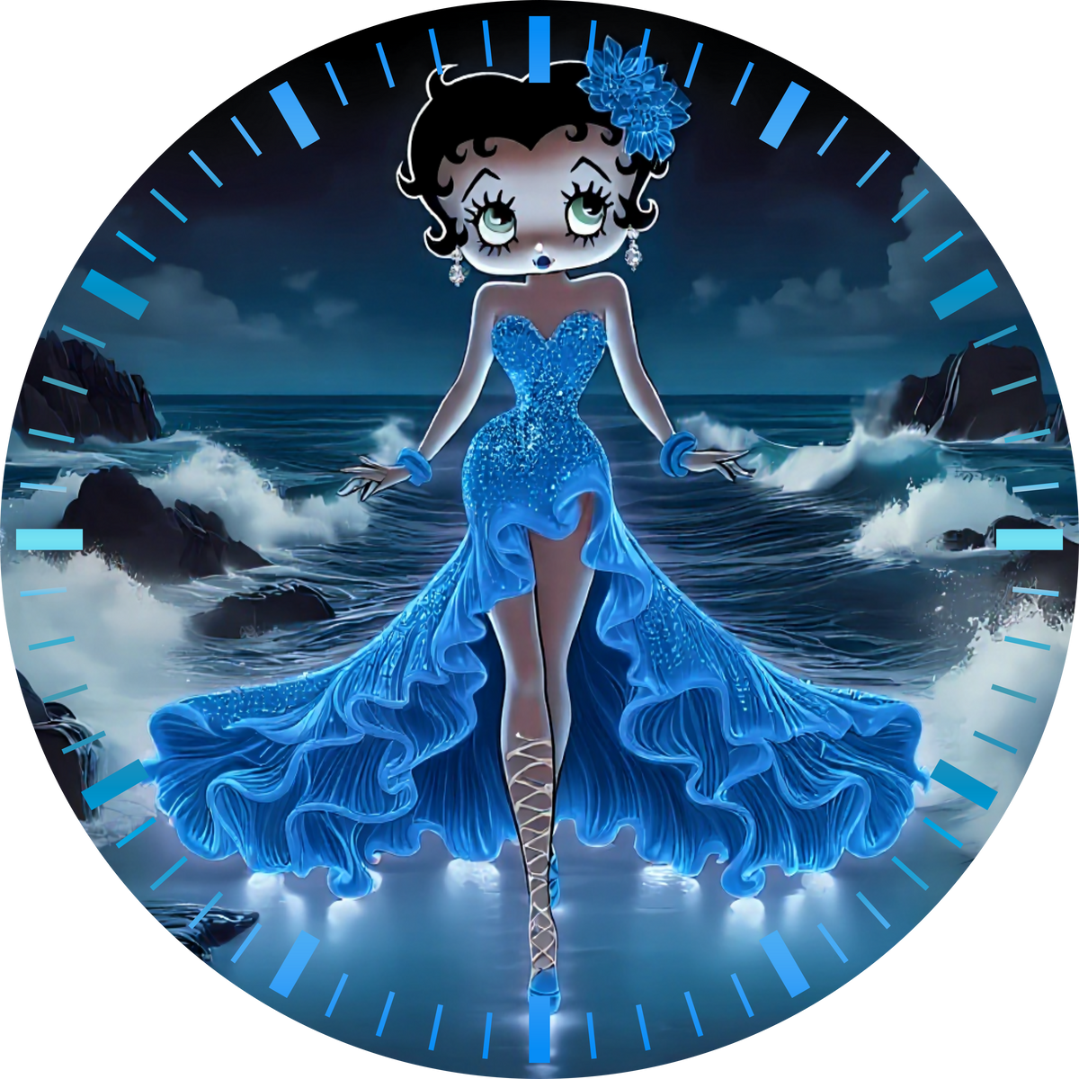 Betty Boop UV Printed MDF Wall Clock