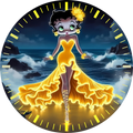 Betty Boop UV Printed MDF Wall Clock