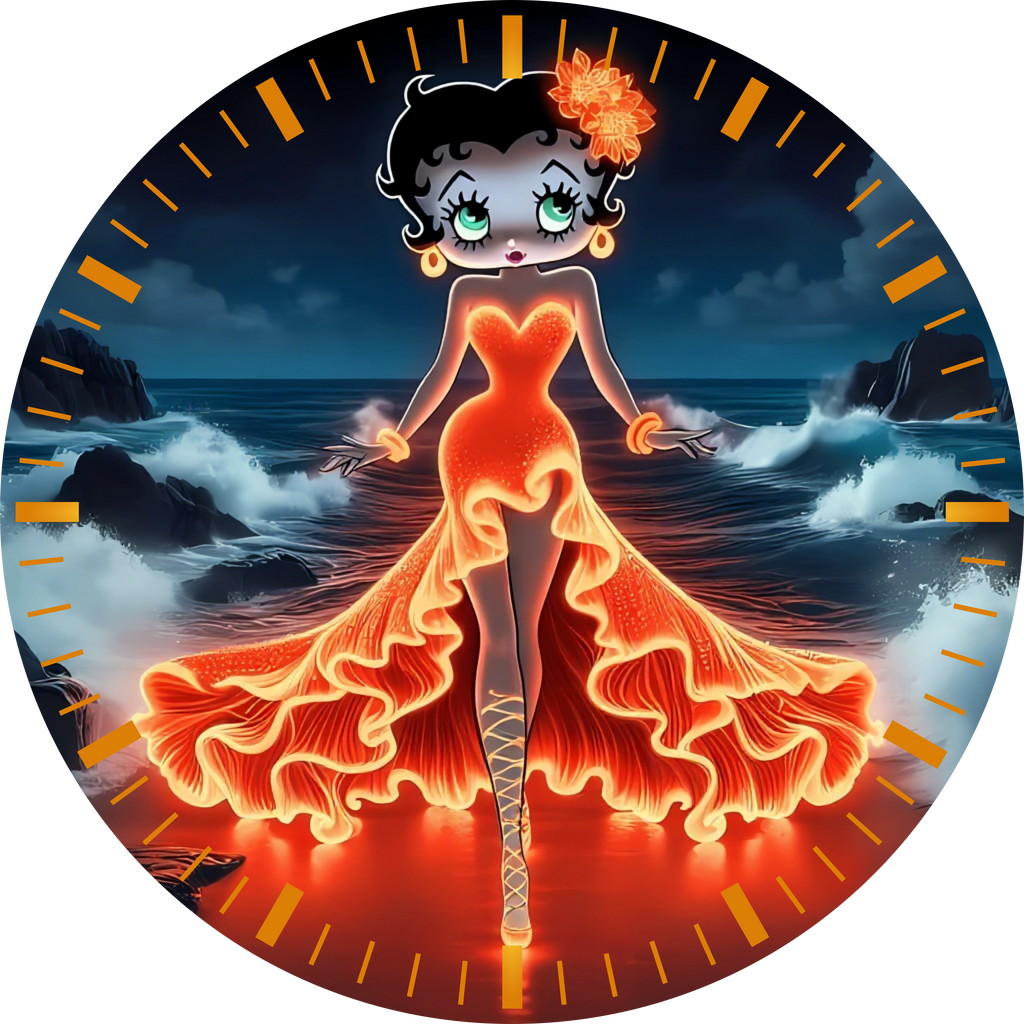 Betty Boop UV Printed MDF Wall Clock