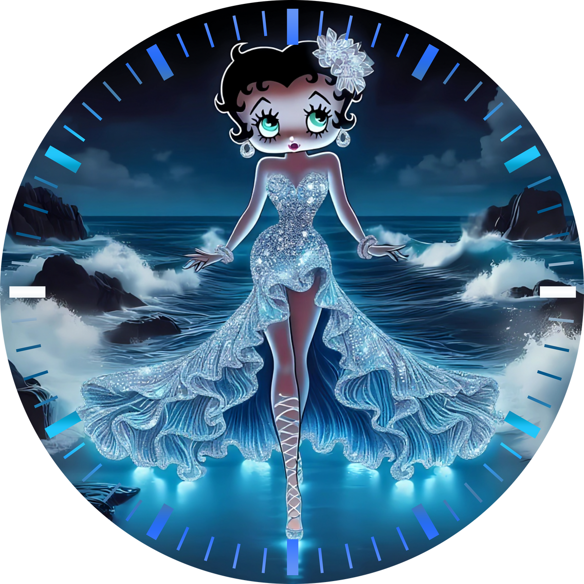 Betty Boop UV Printed MDF Wall Clock
