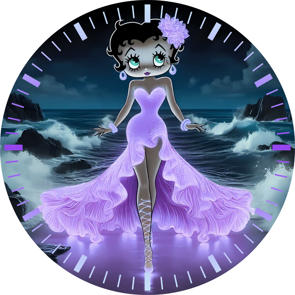 Betty Boop UV Printed MDF Wall Clock