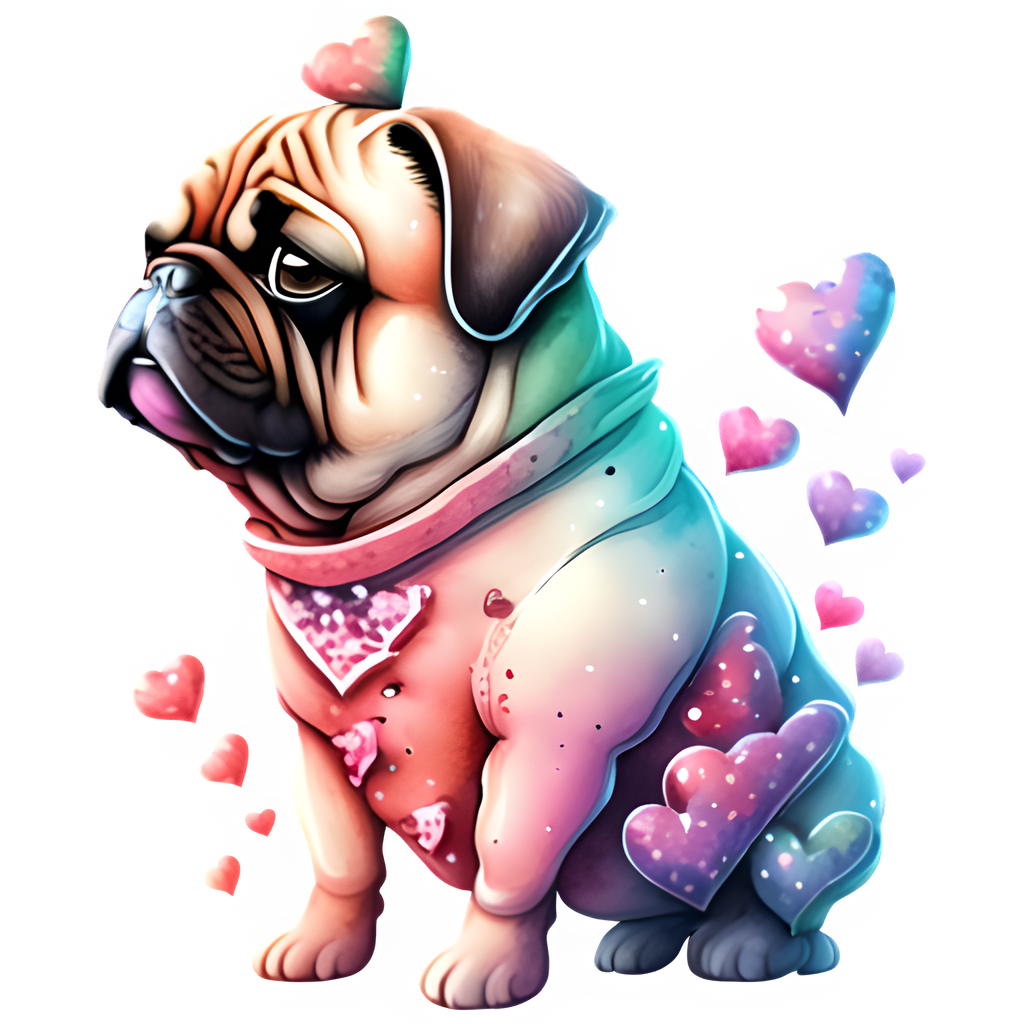 Luv Pugs Heat Transfer