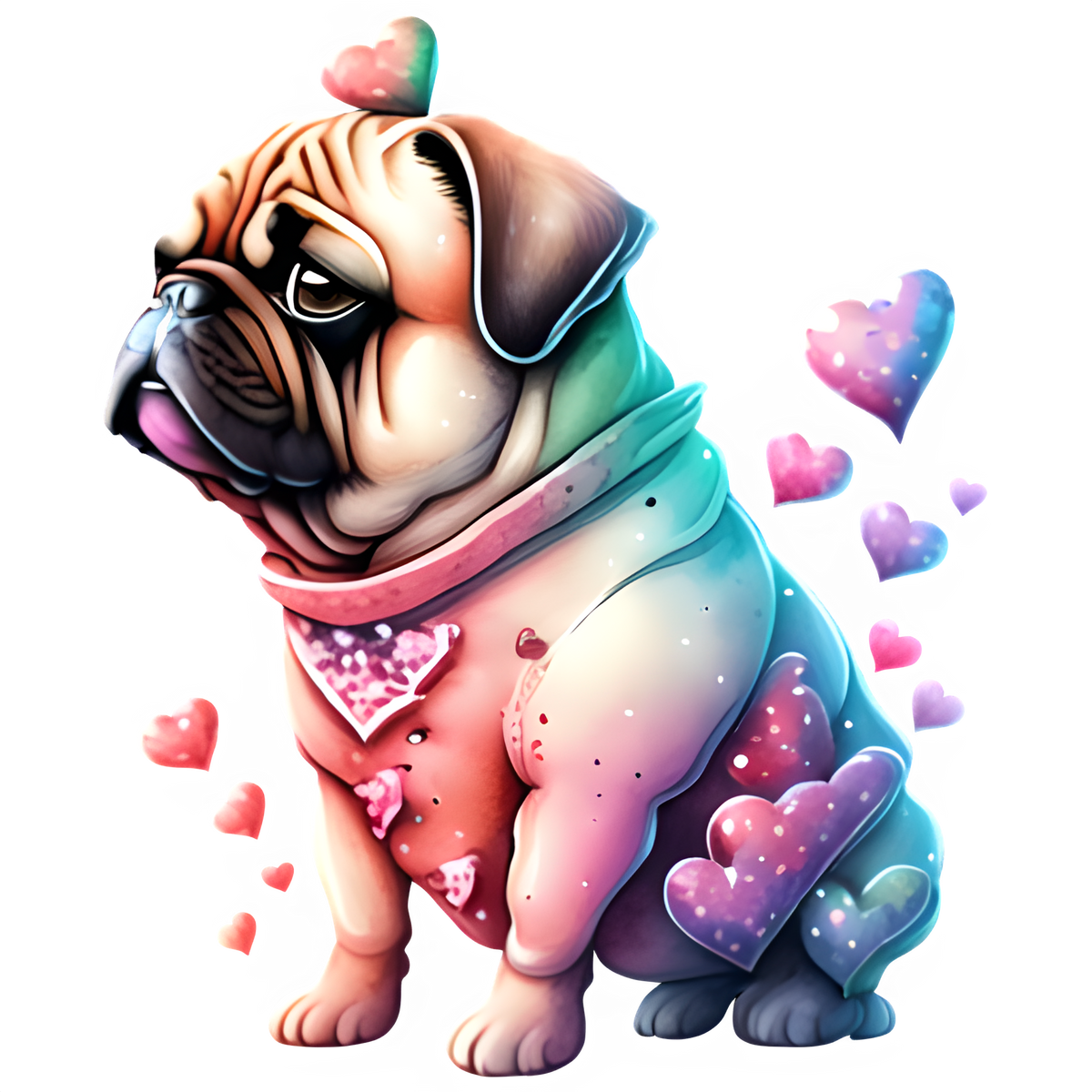 Luv Pugs Heat Transfer