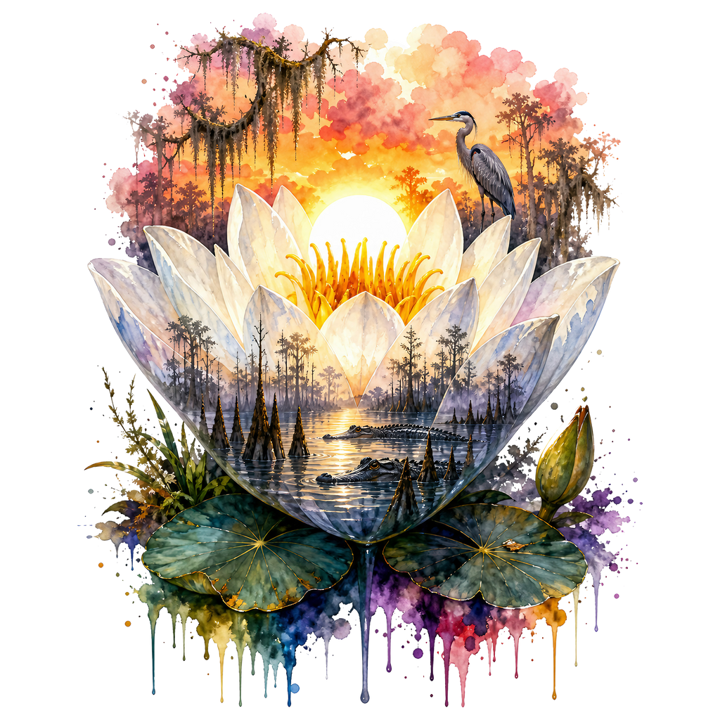 Double Exposure Floral Graphic T-shirt S-5X