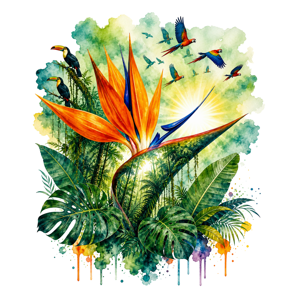 Double Exposure Floral Graphic T-shirt S-5X