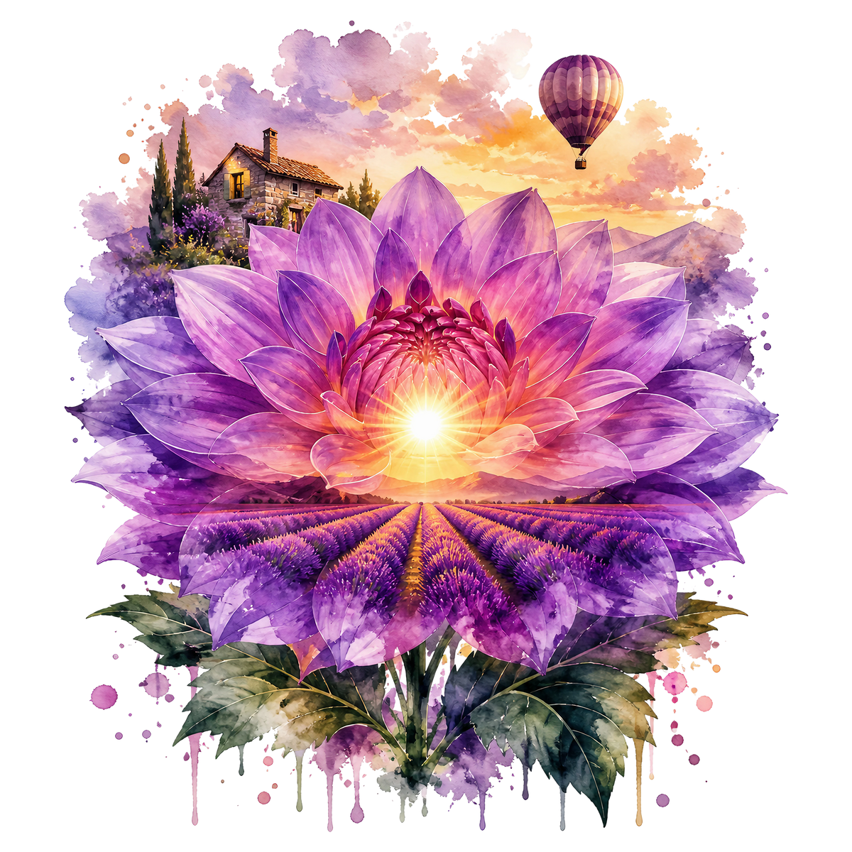 Double Exposure Floral Graphic T-shirt S-5X