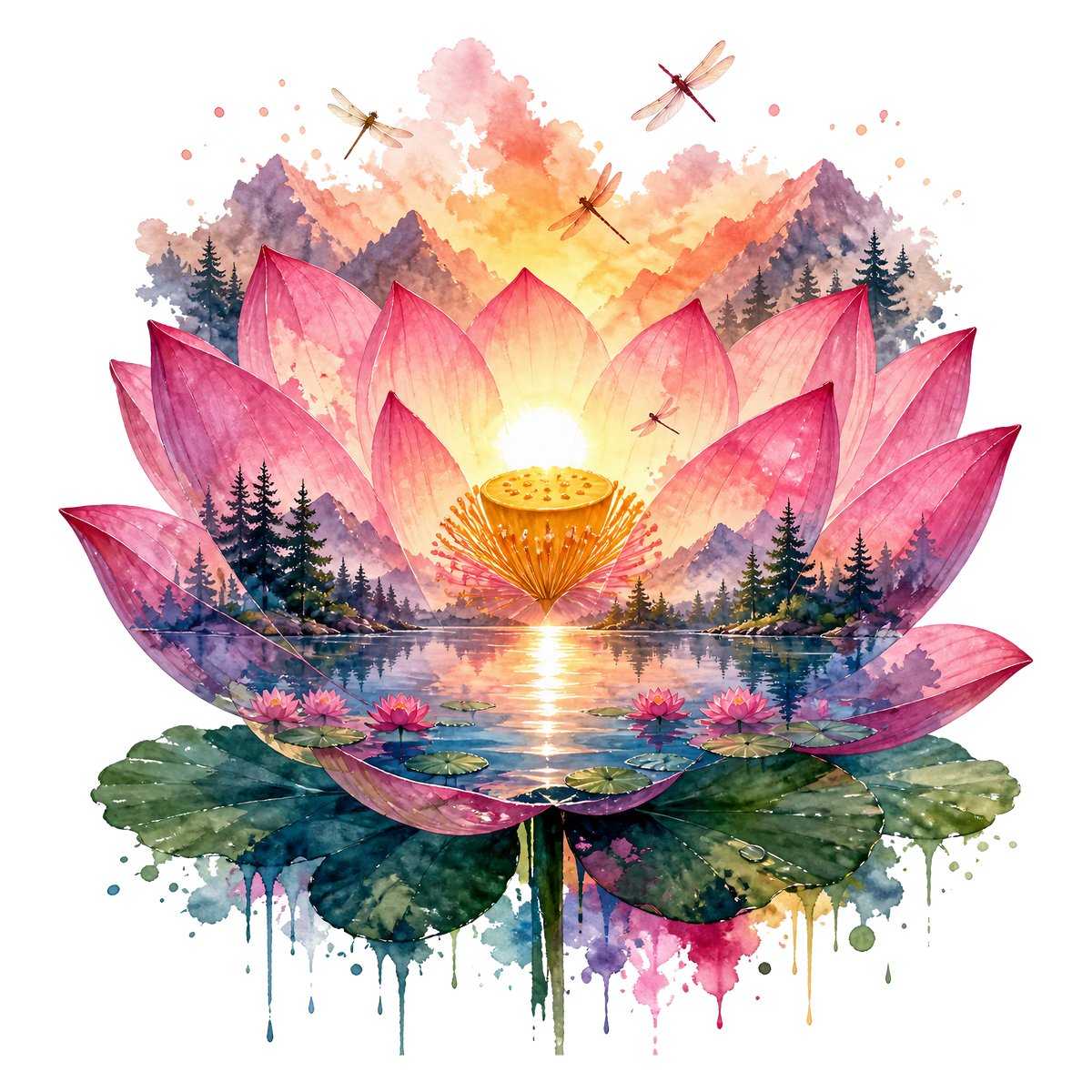 Double Exposure Floral Graphic T-shirt S-5X