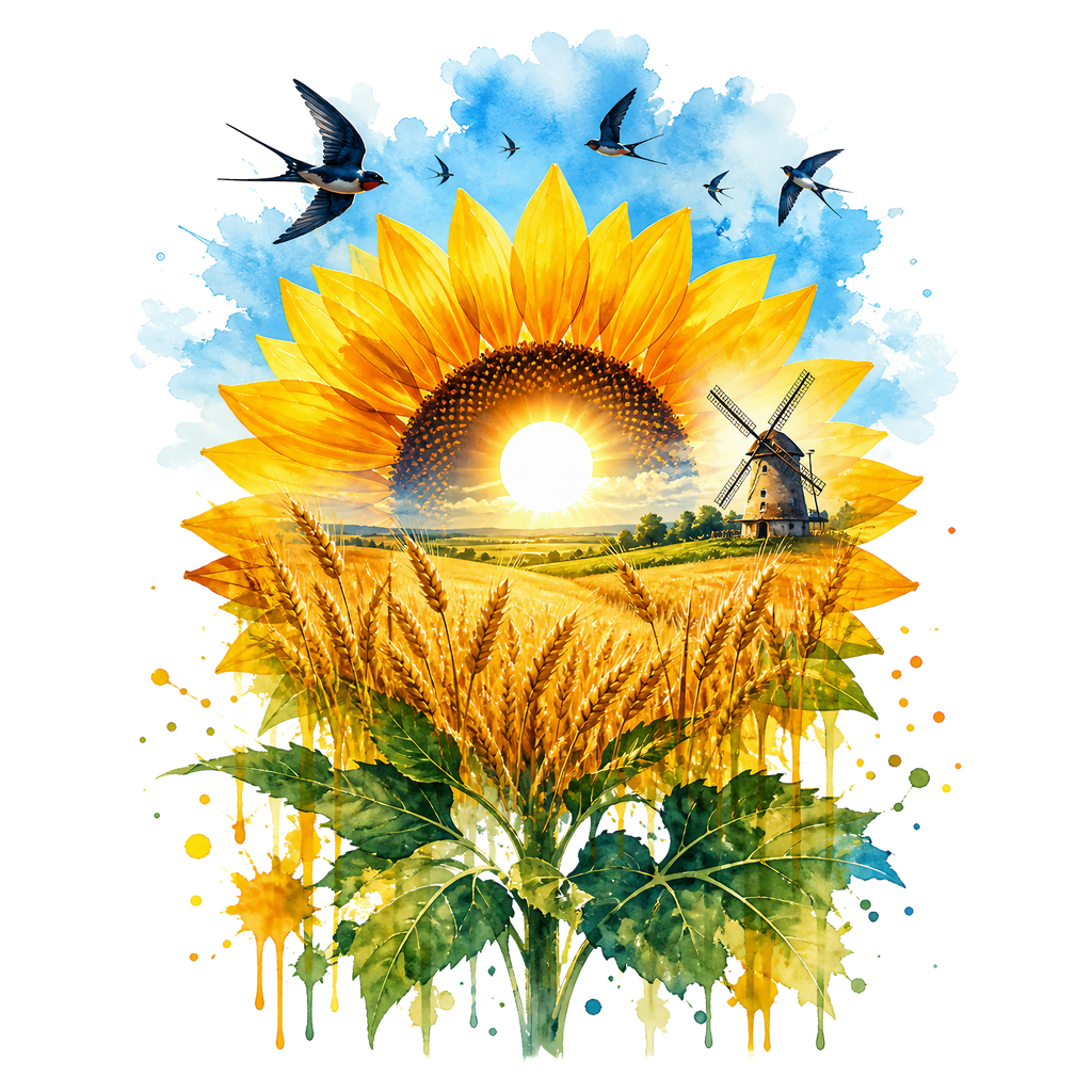 Double Exposure Floral Graphic T-shirt S-5X