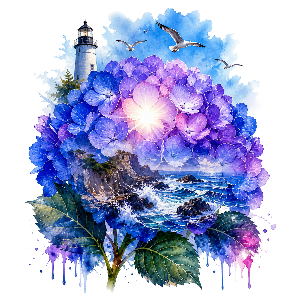 Double Exposure Floral Graphic T-shirt S-5X