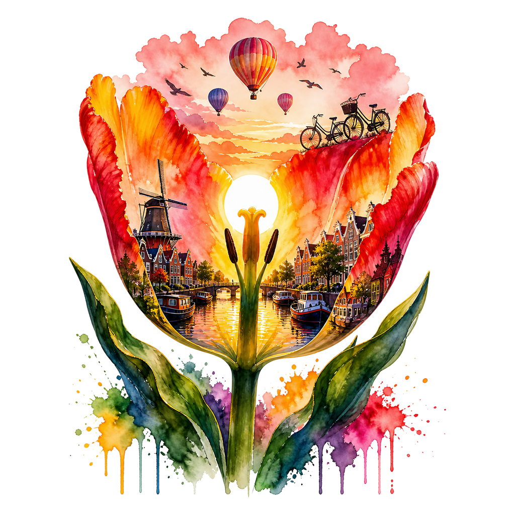 Double Exposure Floral Graphic T-shirt S-5X