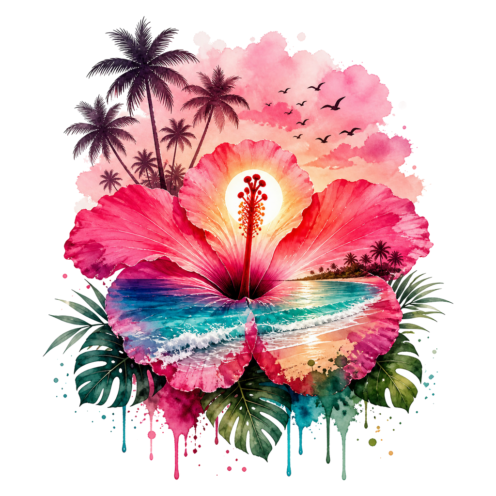 Double Exposure Floral Graphic T-shirt S-5X