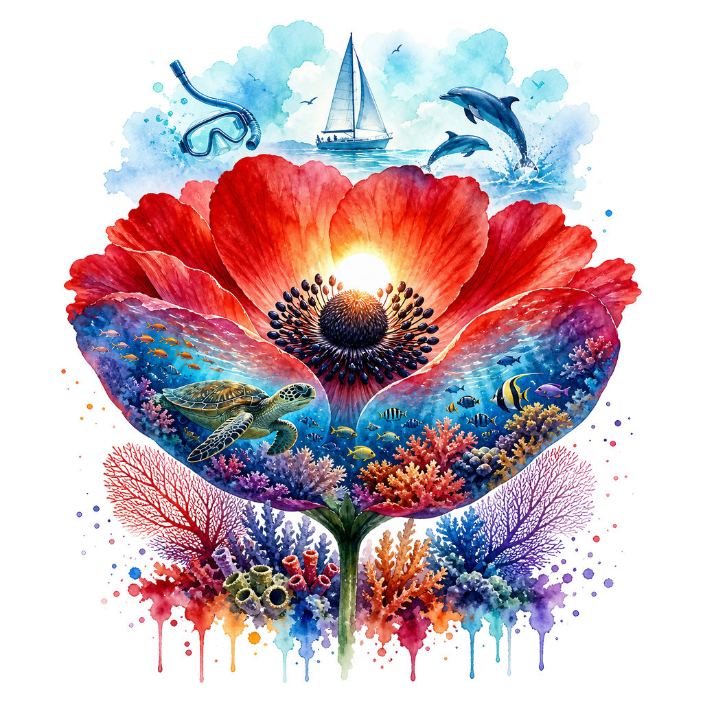 Double Exposure Floral Graphic T-shirt S-5X