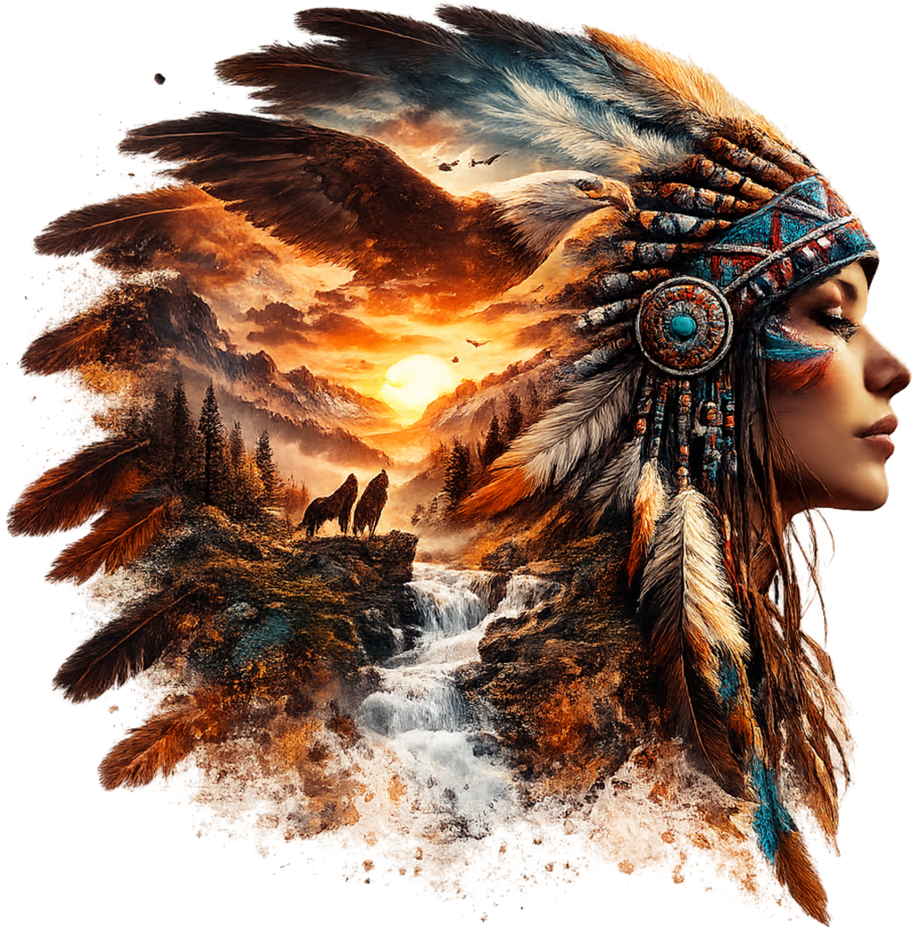 Native Americans Graphic T-shirt S-5X