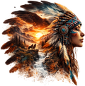 Native Americans Graphic T-shirt S-5X