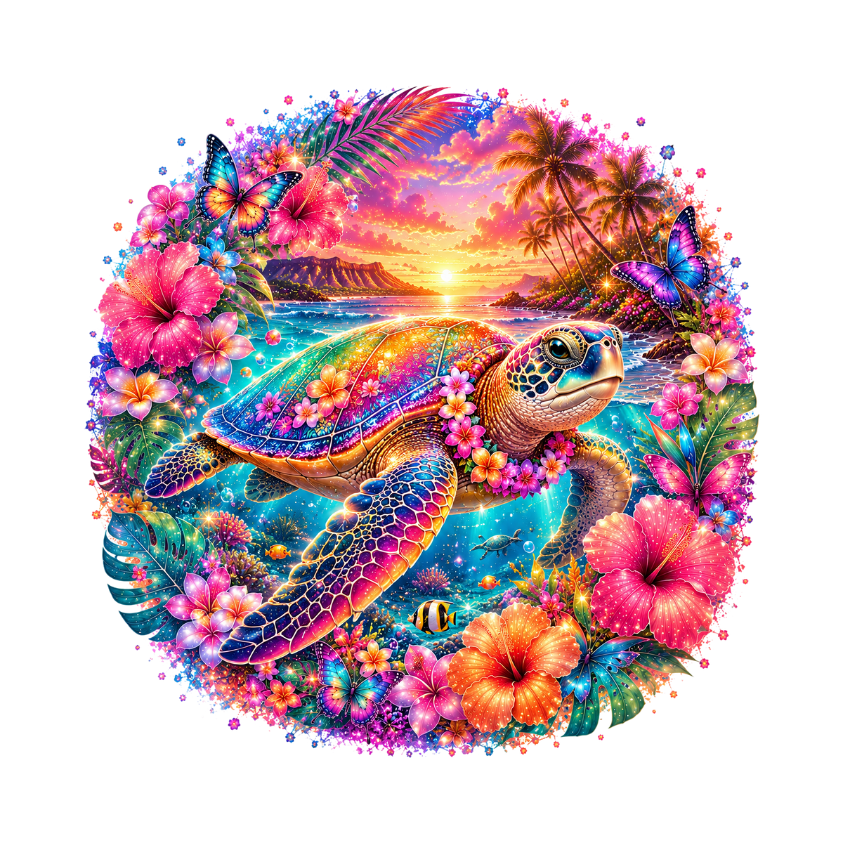 Tropical Reptiles Graphic T-shirt S-5X