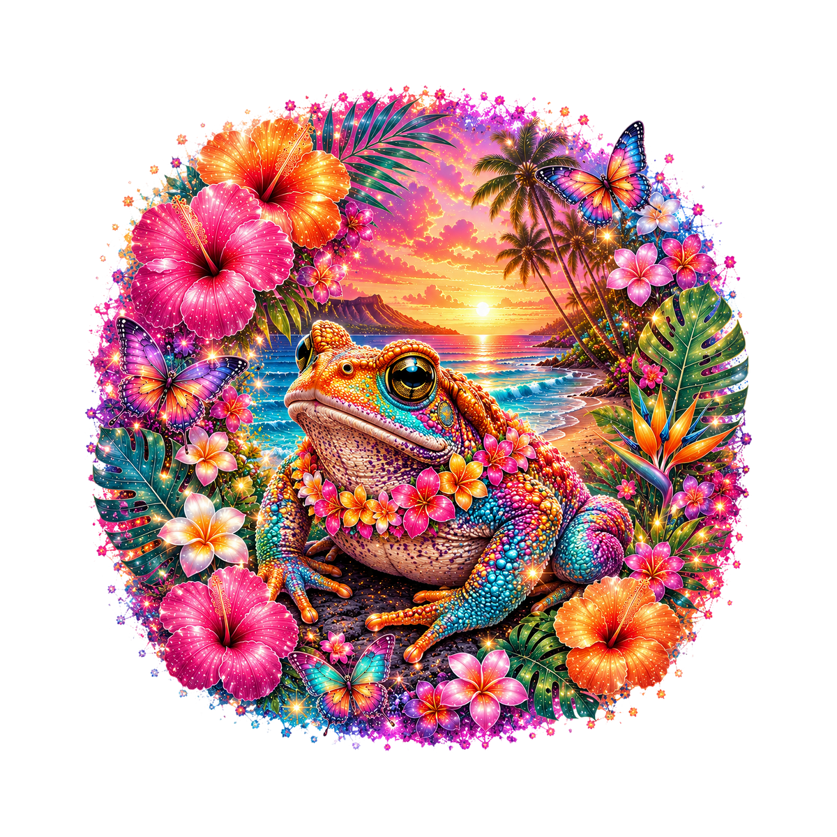 Tropical Reptiles Graphic T-shirt S-5X