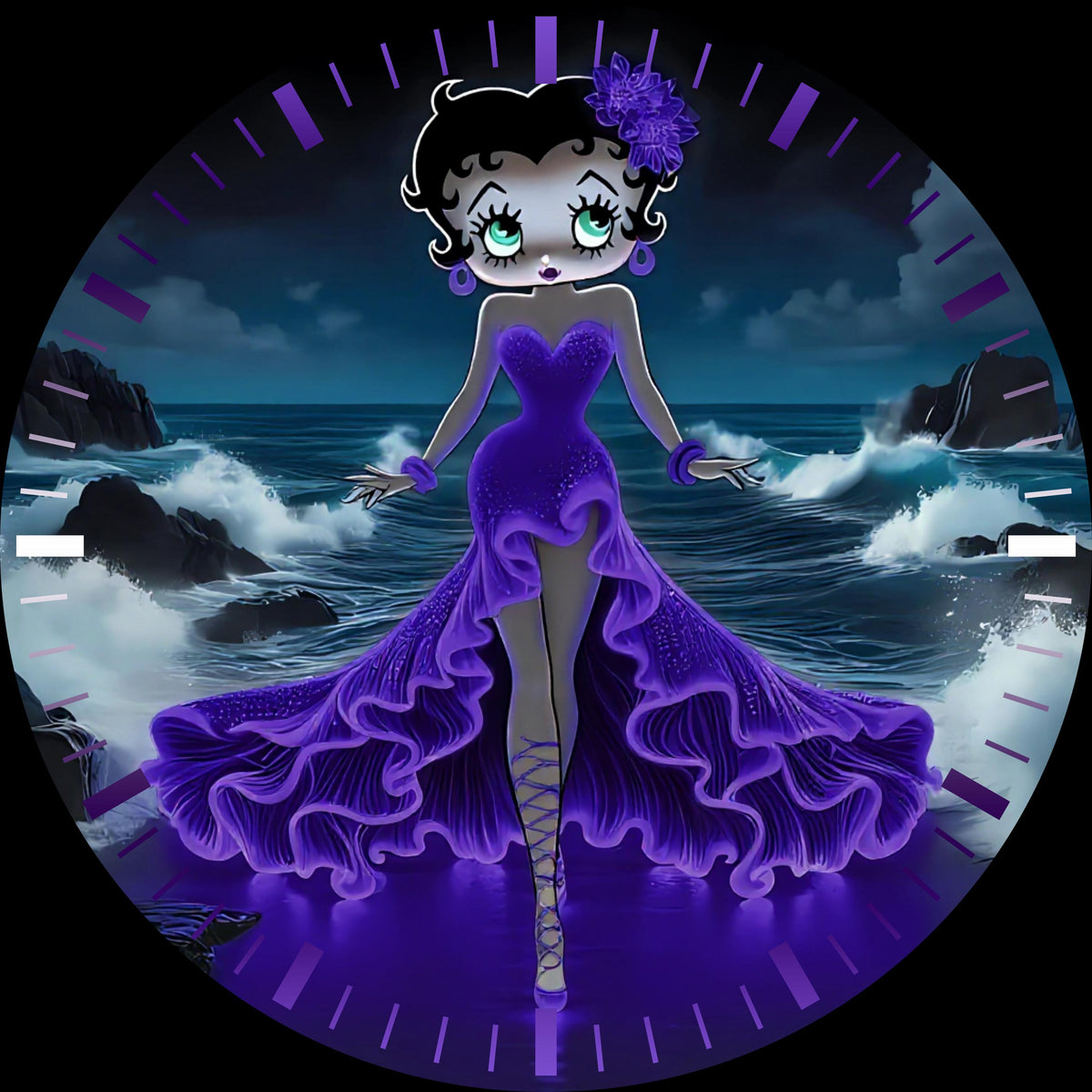 Betty Boop UV Printed MDF Wall Clock