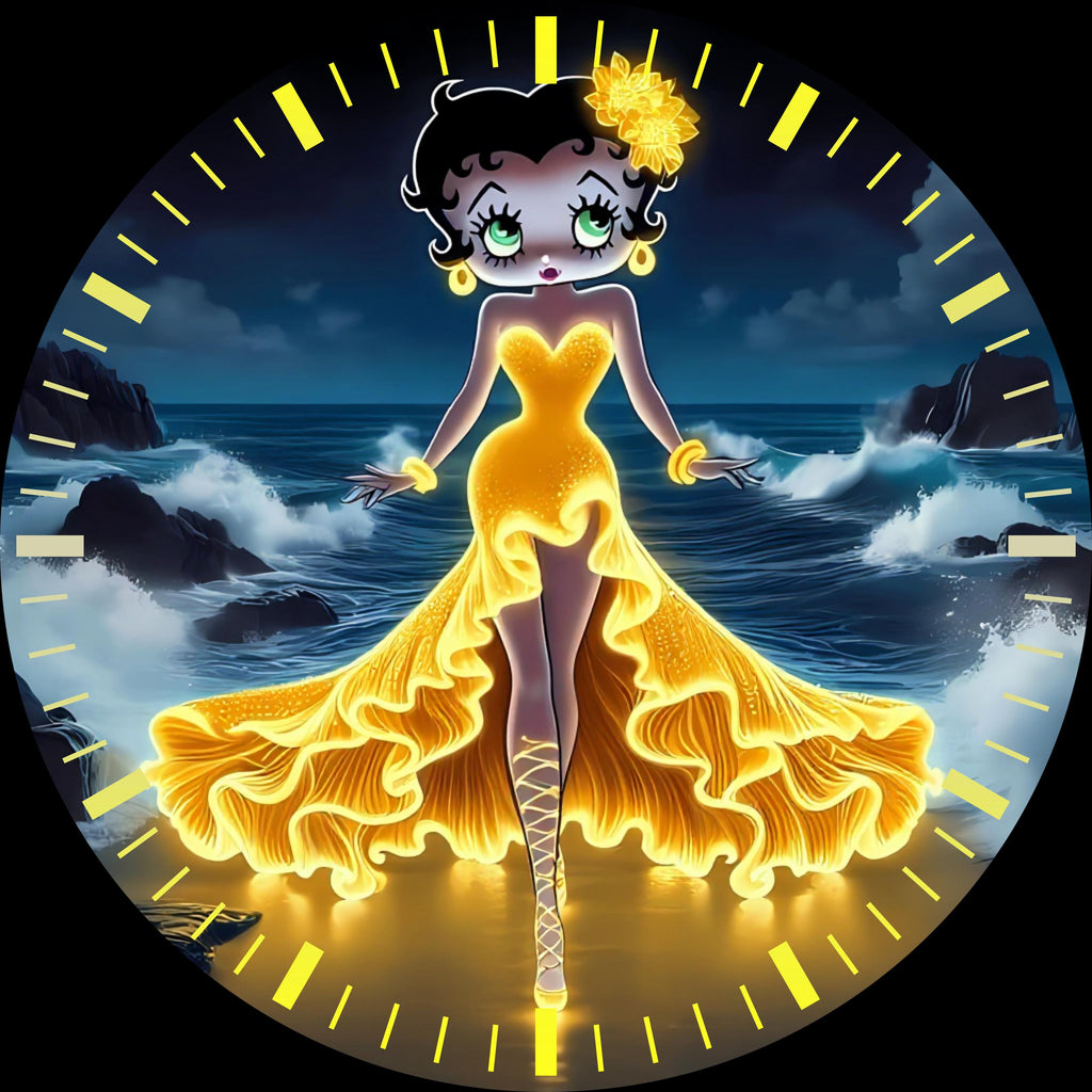 Betty Boop UV Printed MDF Wall Clock