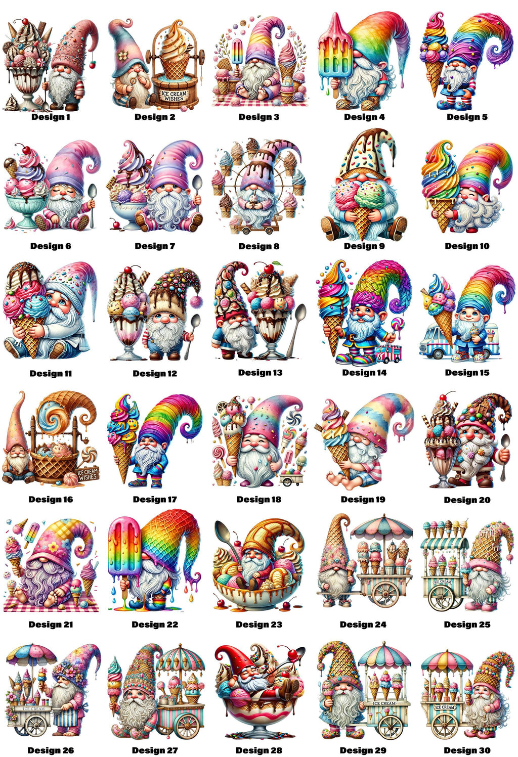 Ice Cream Gnome Heat Transfer