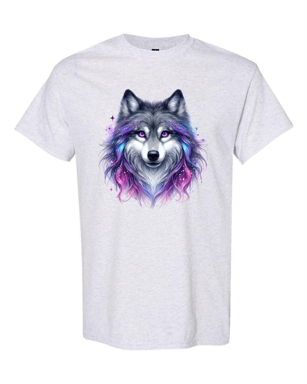 Beautiful Colorful Wolf Graphic T-Shirt