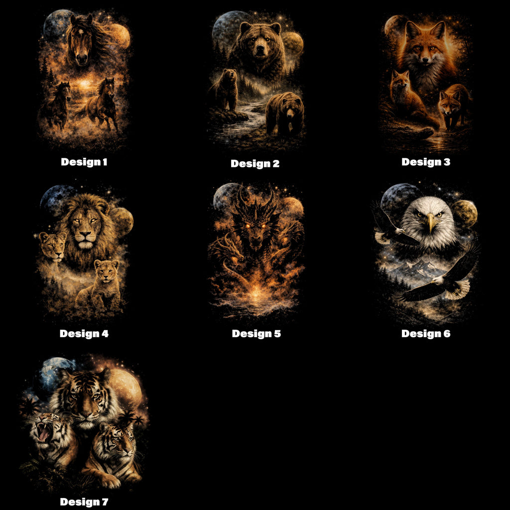 Wildlife Designs Graphic T-shirt S-5X Black Only