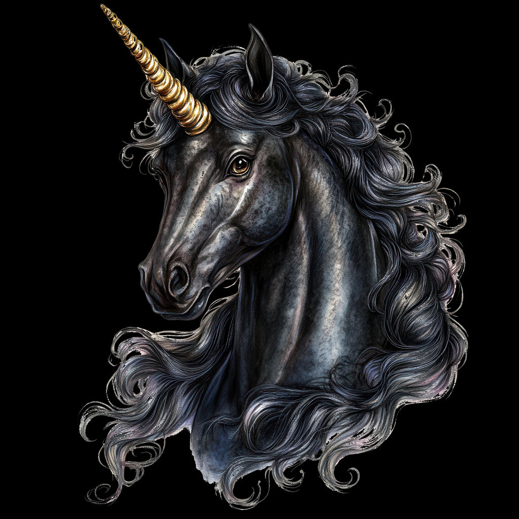 12 Black Unicorns Heat Transfer
