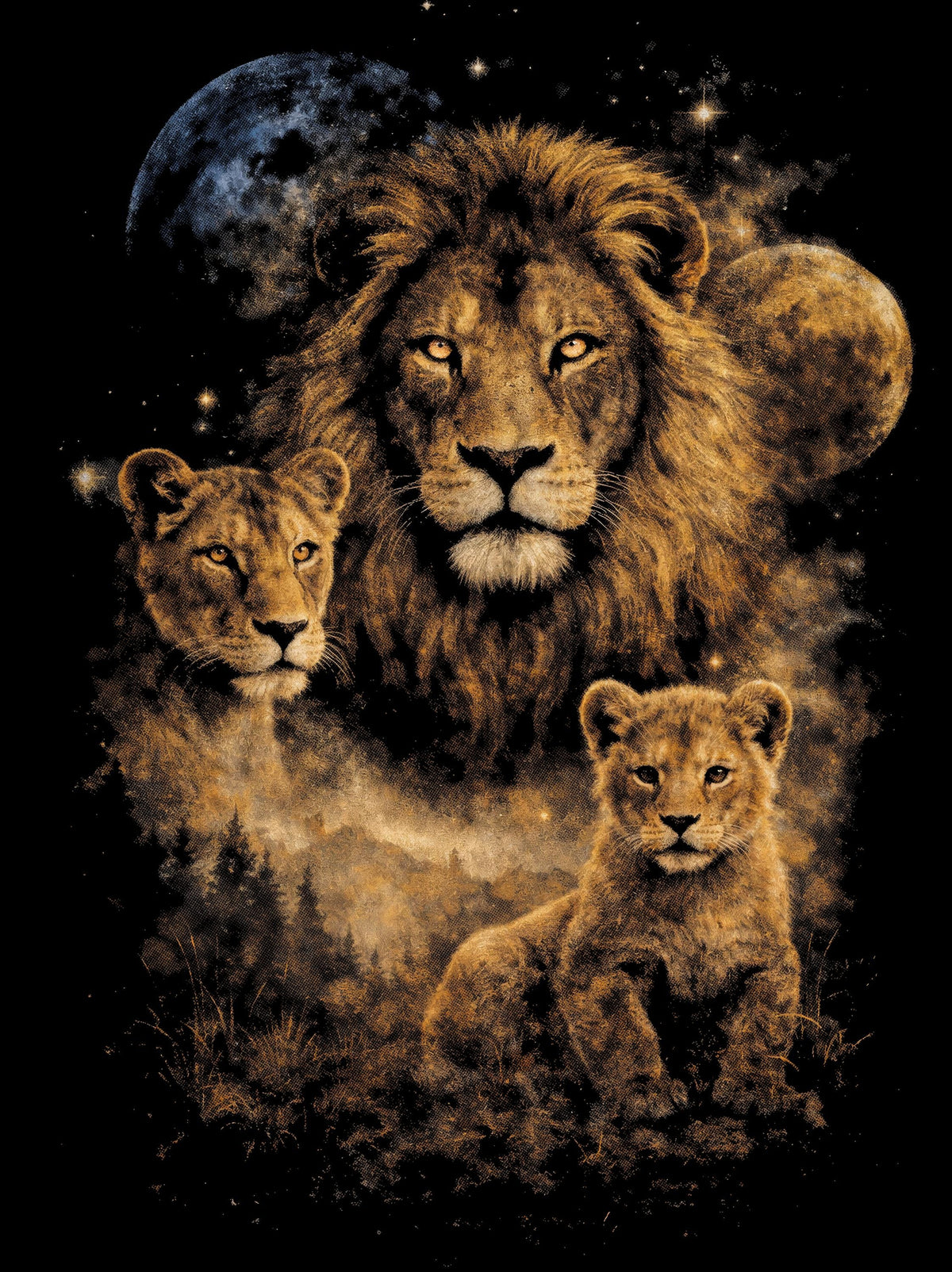 Wildlife Designs Graphic T-shirt S-5X Black Only