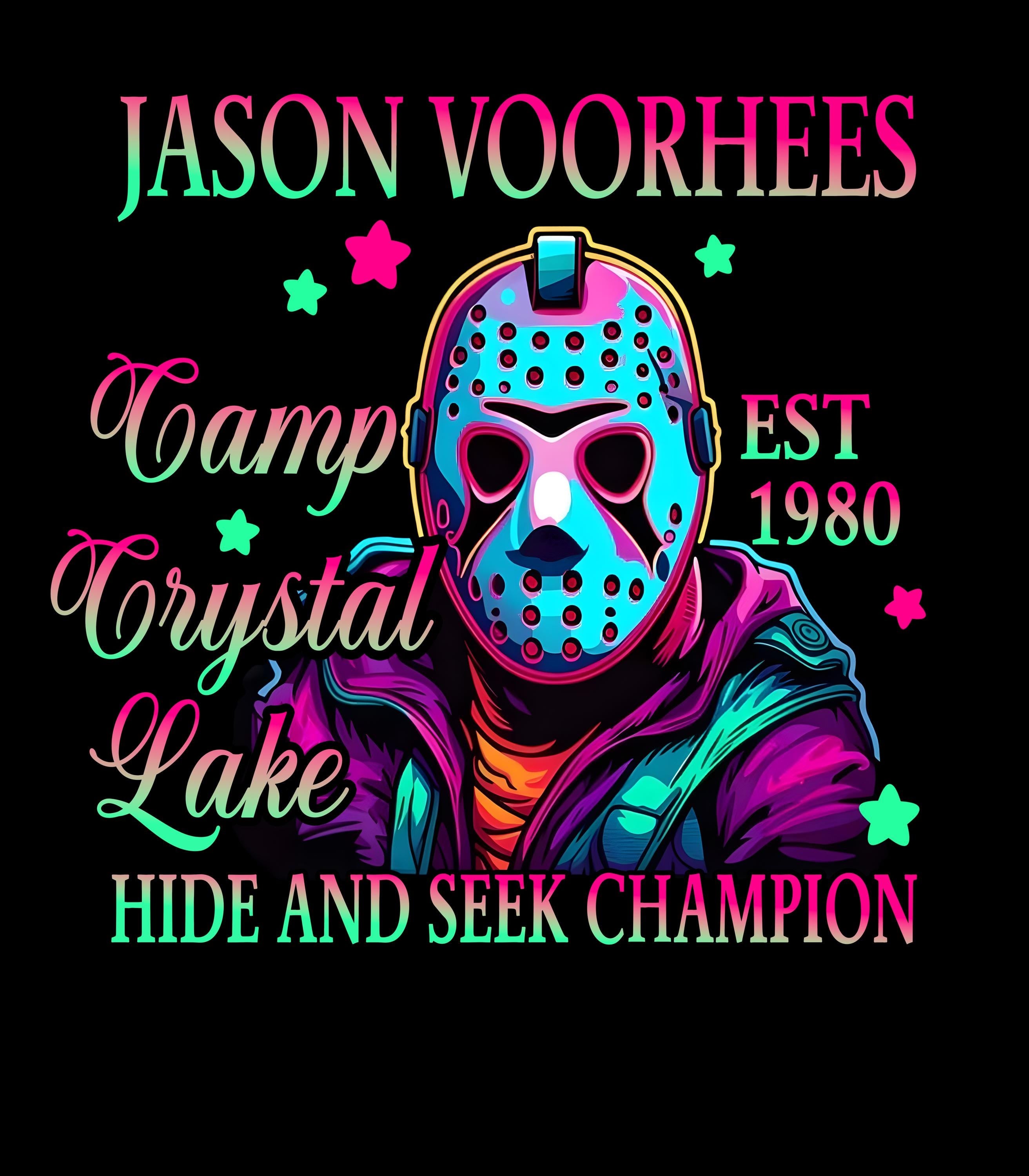 Horror Characters Heat Transfer For Black Only