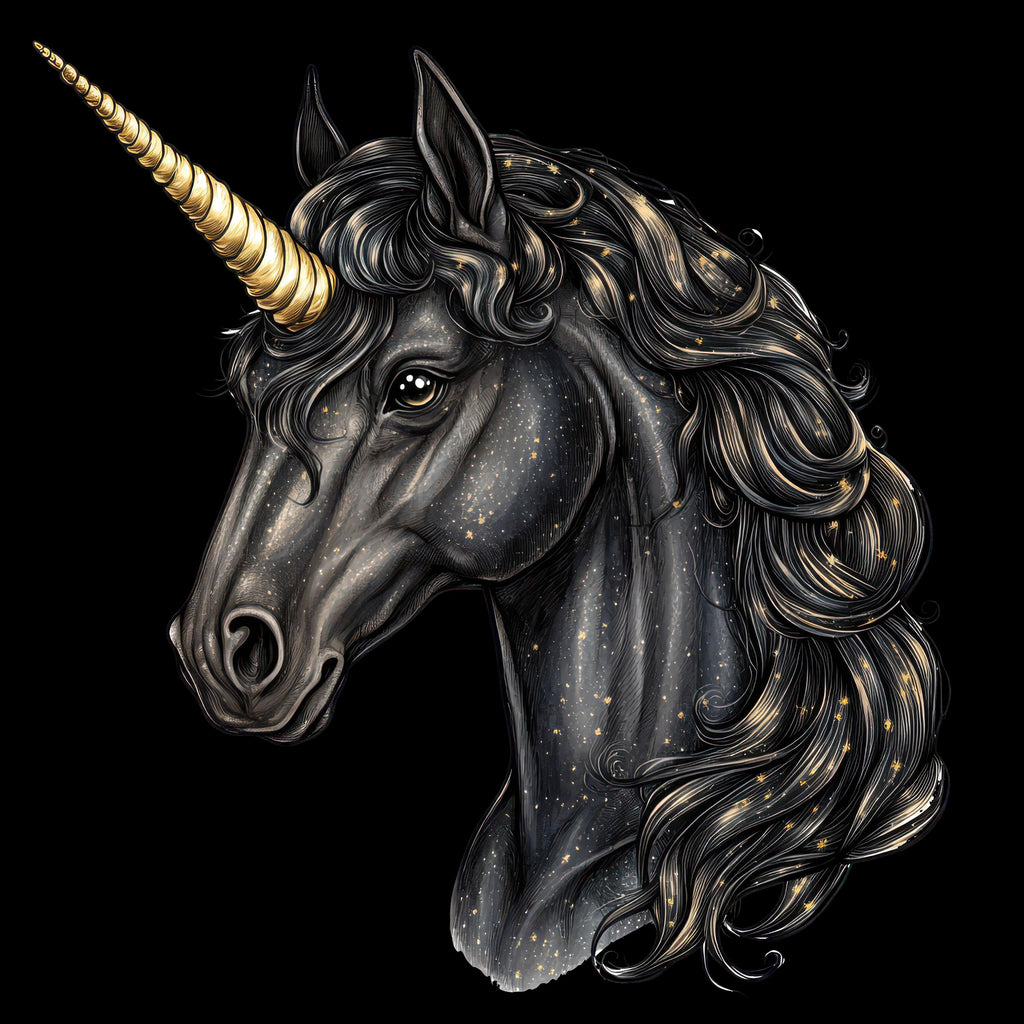 12 Black Unicorns Heat Transfer