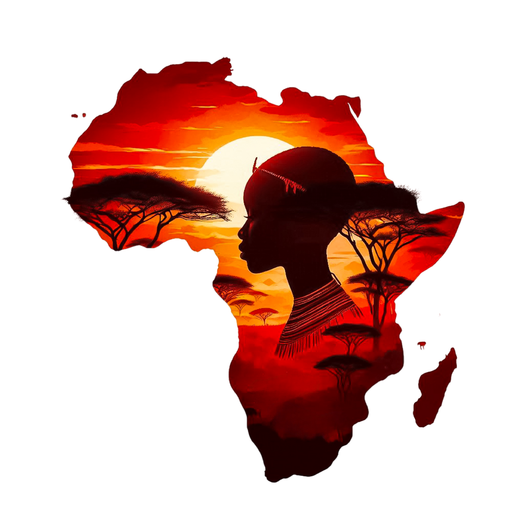 African Silhouette Heat Transfer