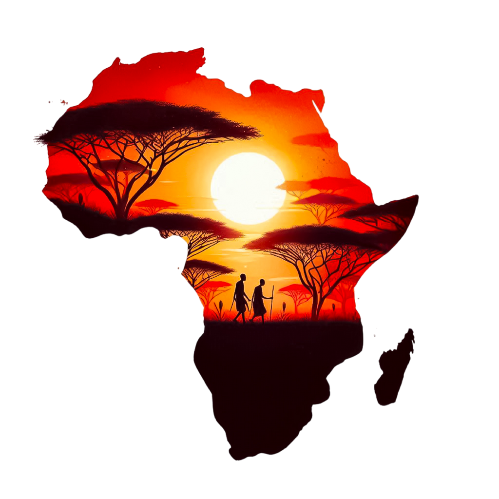 African Silhouette Heat Transfer