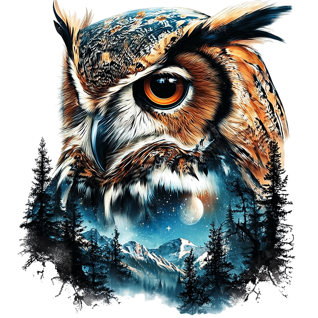 Double Exposure Owls Heat Transfer: