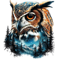 Double Exposure Owls Heat Transfer: