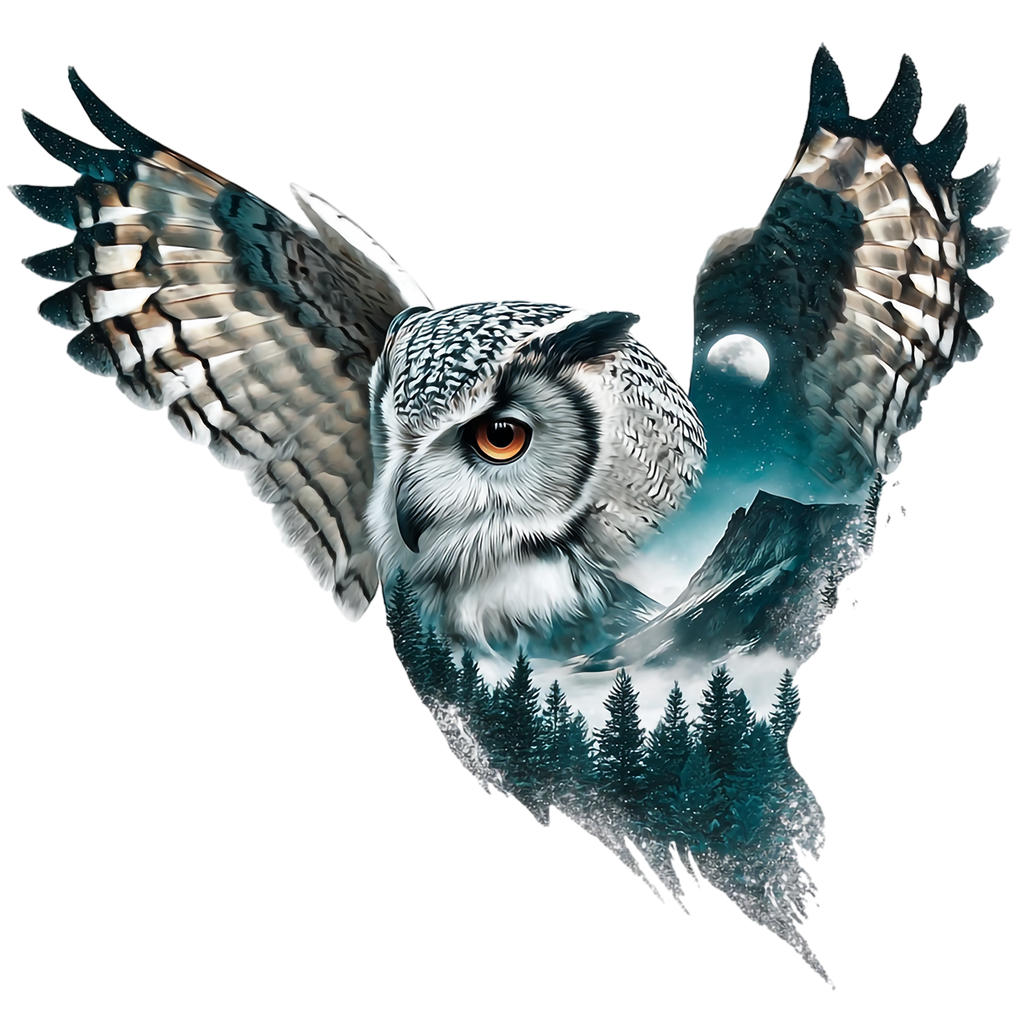 Double Exposure Owls Heat Transfer: