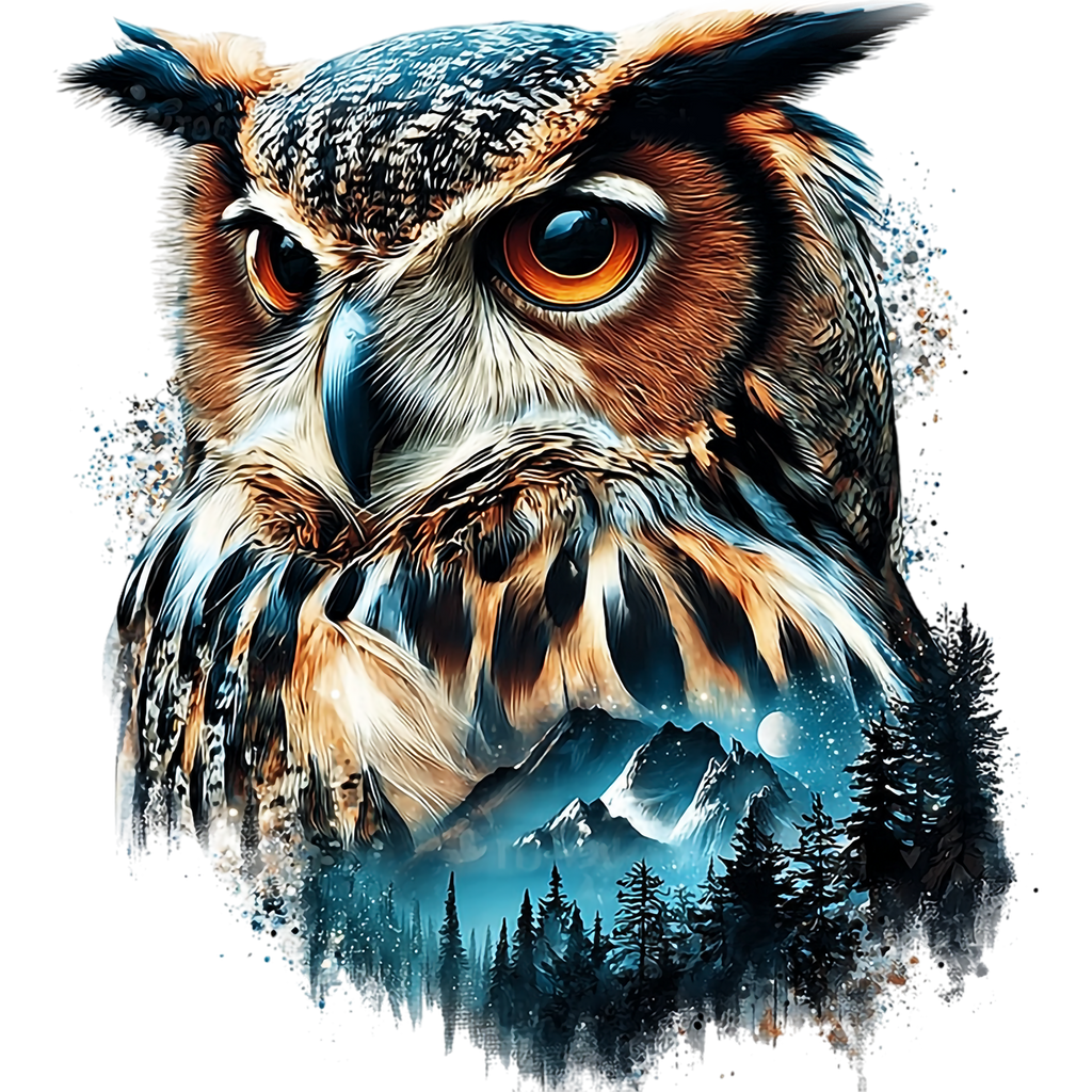 Double Exposure Owls Heat Transfer: